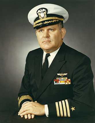 Captain Joe Puccini in dress Navy uniform